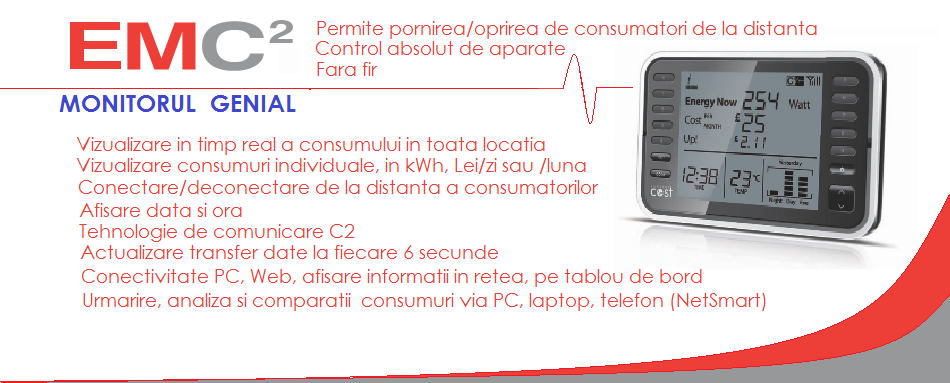 Monitor de consum de energie si cost EMC2