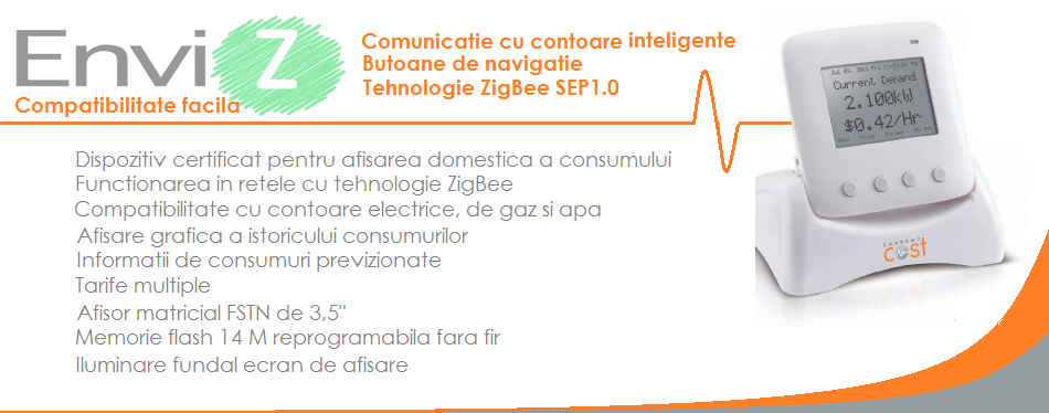 Monitor de consum de energie si cost EnviZ